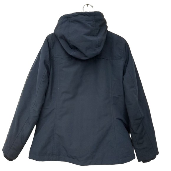 Tommy Hilfiger Jacket Womens Medium Navy Hooded Soft Shell Fleece Lined - Picture 6 of 12